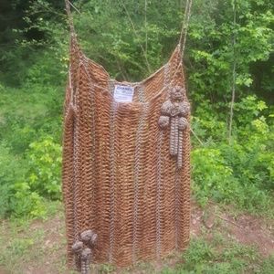 Spaghetti strap Leather top